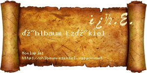 Öhlbaum Ezékiel névjegykártya